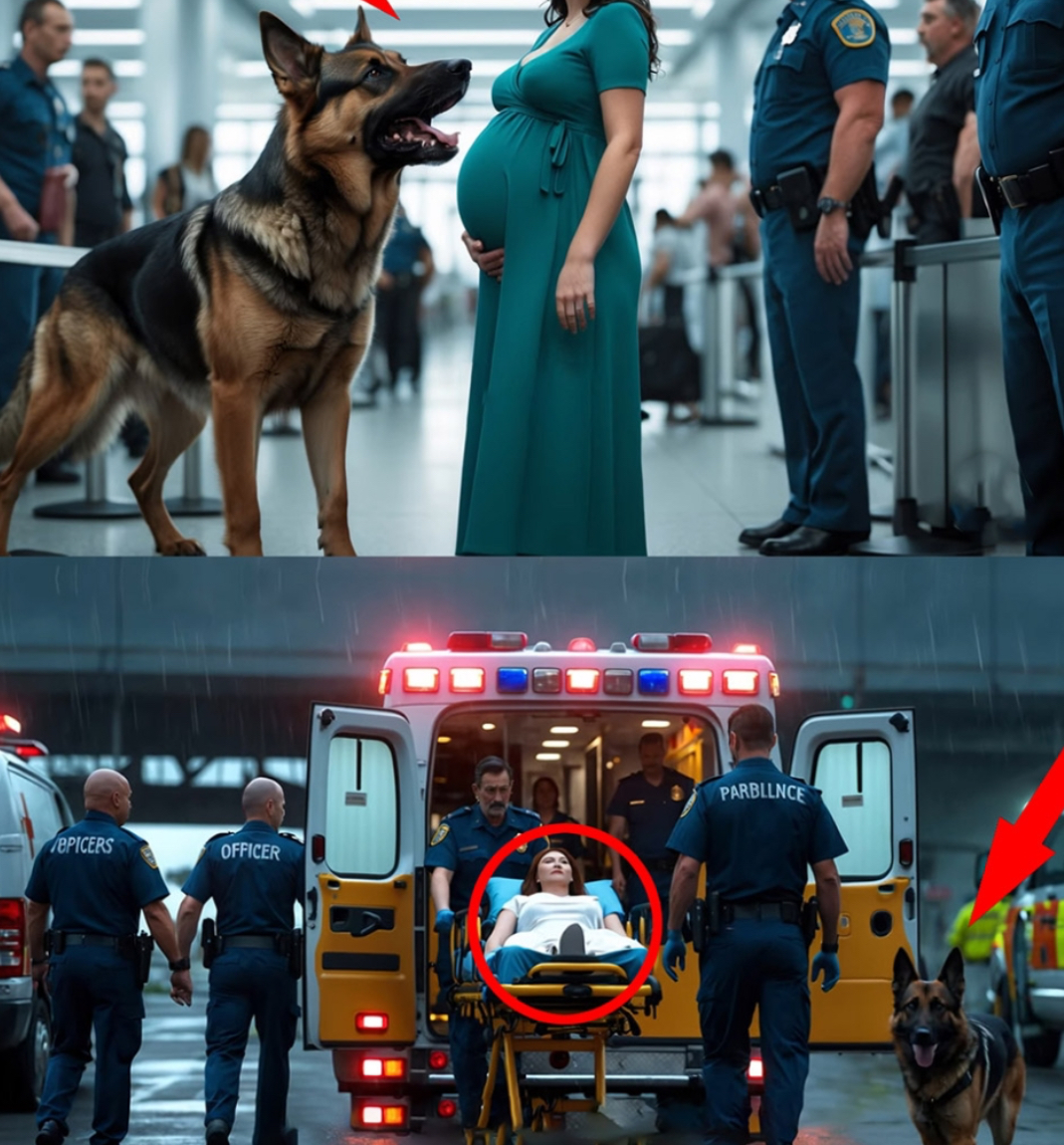 Pregnant woman relentlessly harassed by police dogs