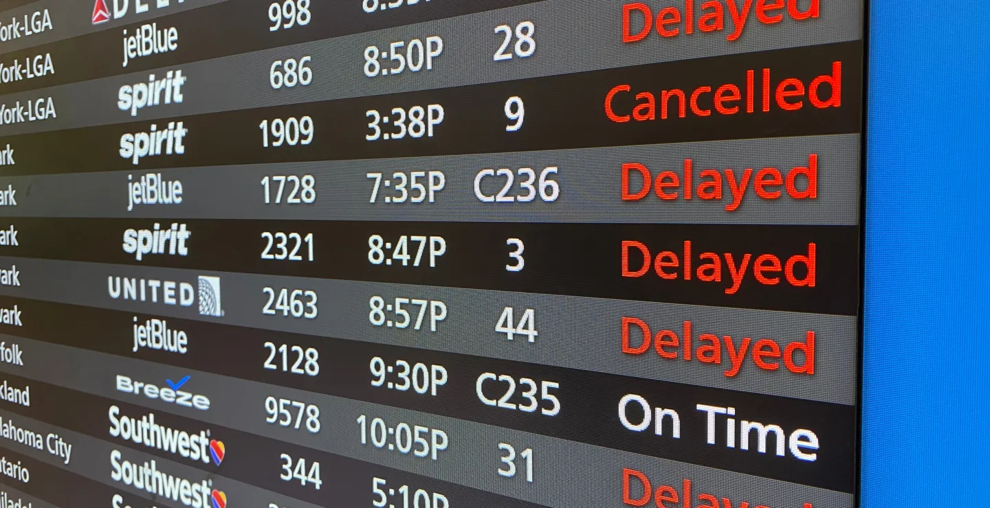 Hundreds Of Flights Canceled Or Delayed At Major Airport Over