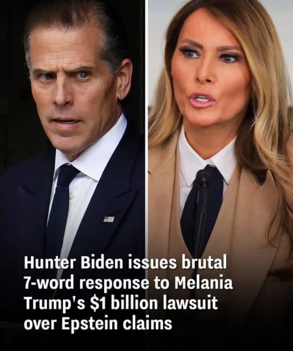 Hunter Biden concerns cruel 7-word response to Melania Trump’s $1 billion lawsuit over Epstein claims