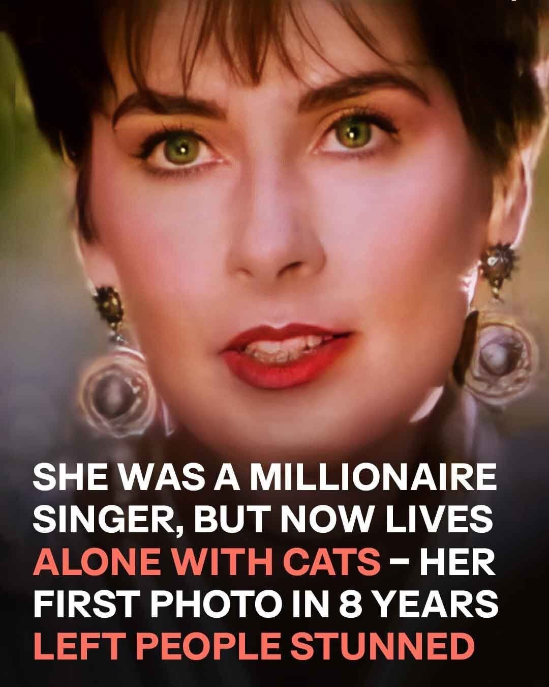 Living a reclusive life in a mansion with cats, this millionaire singer stunned everyone with a rare photo after eight years