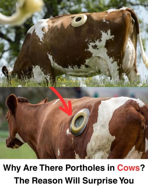 What are the holes on cows’ sides used for?