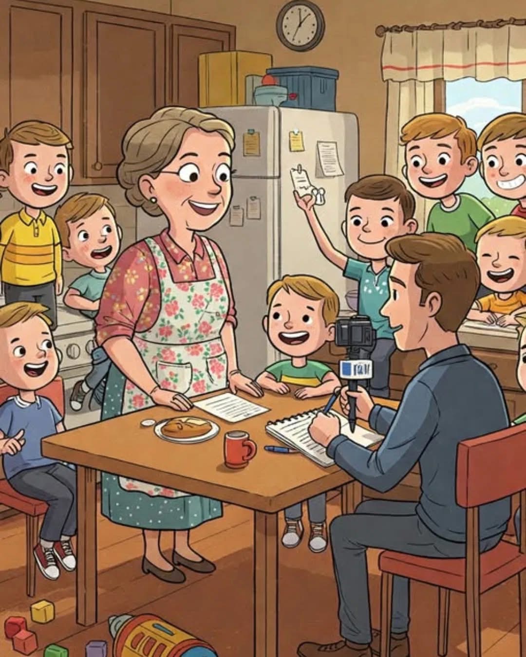 A woman had 8 children