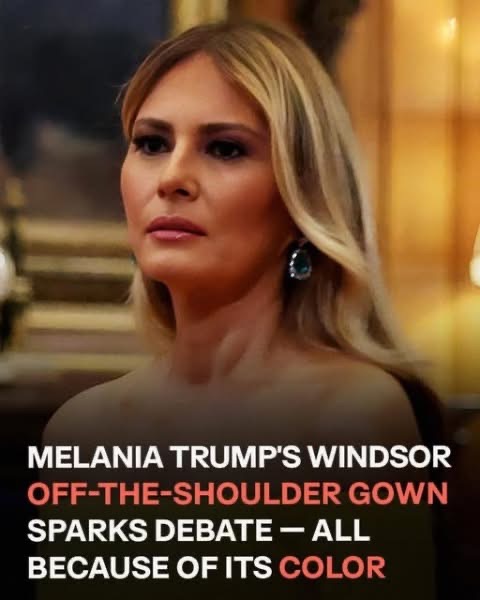 Melania Trump Shows Off Her Shoulders in a Stunning Yellow Dress at UK State Banquet